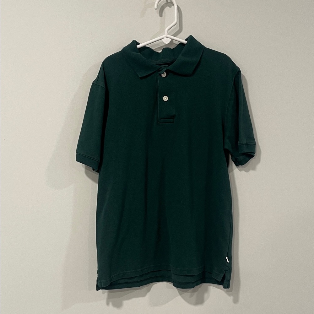 Forest Green Kids Polo Shirt Collar Short Sleeve